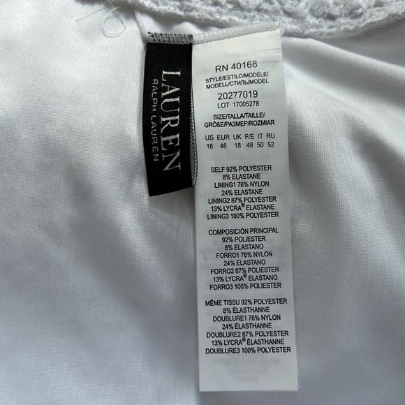 LAUREN RALPH LAUREN Off-The-Shoulder Tummy-Control Crocheted Swimsuit. - Picture 6 of 11